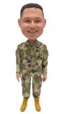 Custom military bobblehead For Air Force Officer Soldier Bobblehead