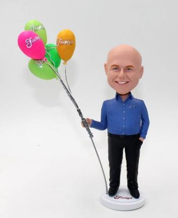 Man with ballons-Make Bobble heads bobbleheahds