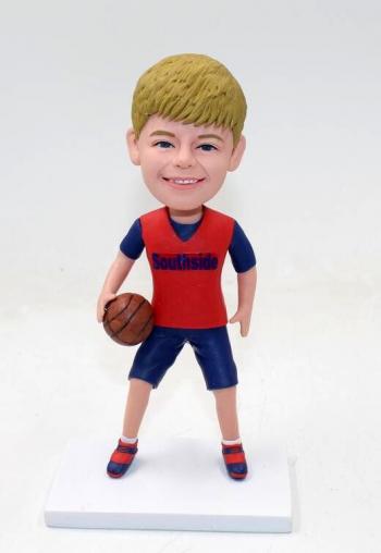 Playing basketball custom bobblehead for kids