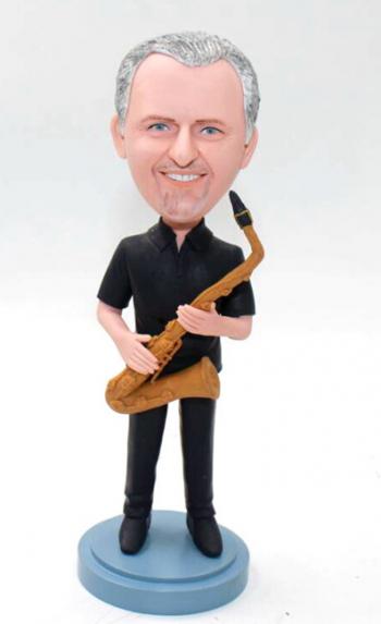 Custom saxophone player bobbleheads