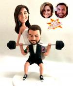 Weight lifting them wedding cake topper [373]
