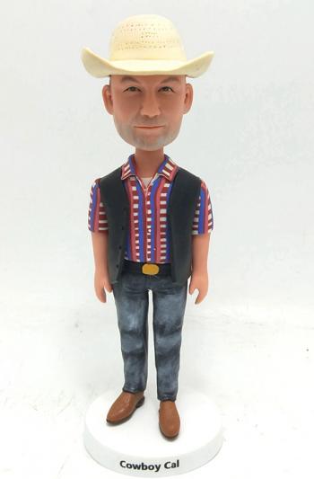 Custom cowboy bobblehead doll