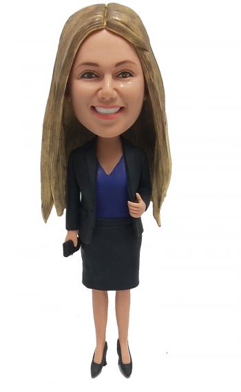 Personalized Bobbleheads - office lady with phone