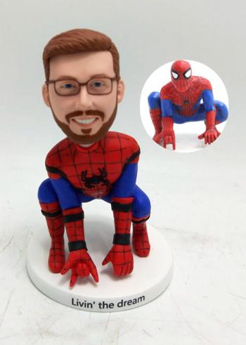 Personalized Spider superhero Bobbleheads
