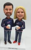 Custom couple bobblehead in Jackets jerseys