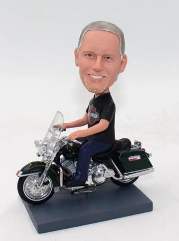 Driving Motorcycle Personalized Bobbleheads