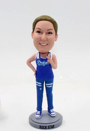 Personalised female bobblehead doll