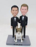 Custom gay wedding bobbleheads [C3457]