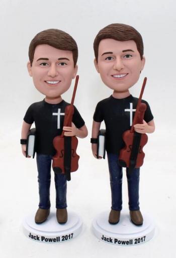 Custom violinist bobbleheads