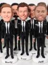 Custom bobblehead groomsmen set of 7 Custom bobblehead groomsmen set of 7