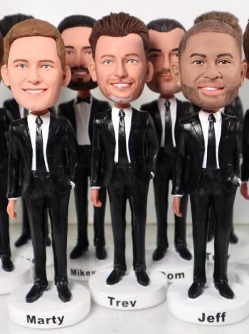 Custom bobblehead groomsmen set of 7