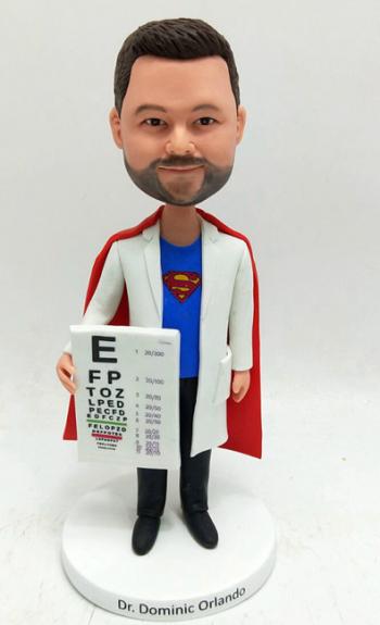 Custom orthoptist bobblehead ophthalmologist