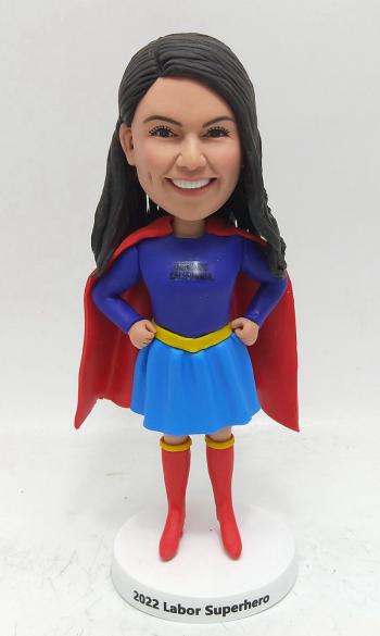 Custom bobblehead Labor Superhero