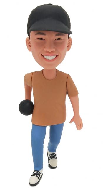 Bowling custom bobblehead bowler