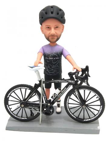 Cyclist bobblehead bike rider bobblehead