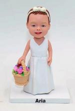 Flower girl bobblehead -Wedding bobblehead
