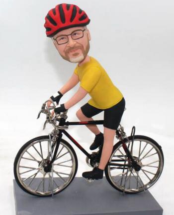 Customized cyclist bobbleheads doll