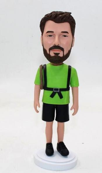 Rock climber custom bobblehead