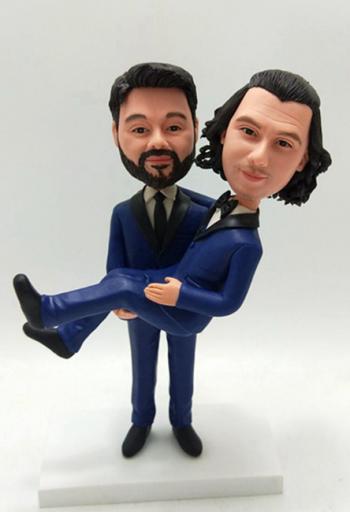 Personalized gay wedding cake topper