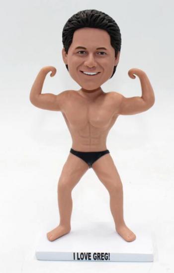 Bodybuilder musclar man bobblehead