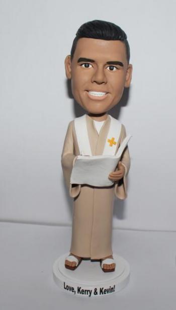 Custom wedding officiant bobblehead