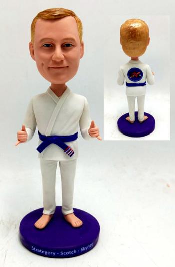 Custom Jiu Jitsu bobblehead doll