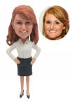 Custom bobblehead office lady