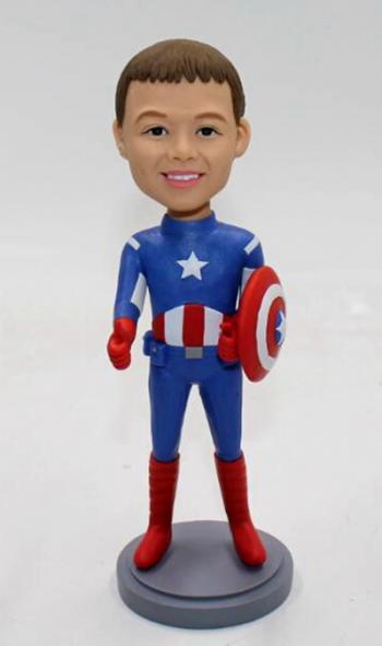 Captain my face superhero Custom Bobblehead