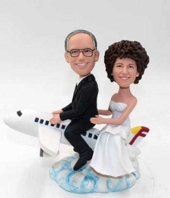 Airplane Wedding bobbleheads