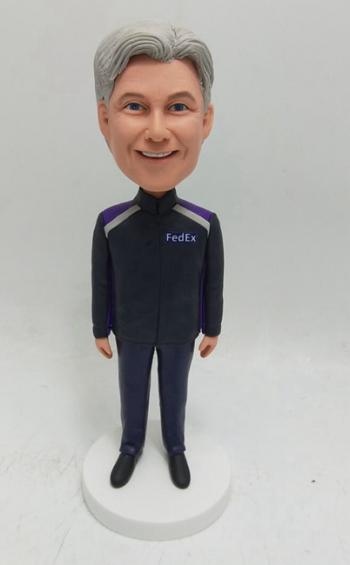 Custom bobblehead Fedex delivery man