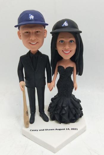 Custom baseball bobblehead black dress