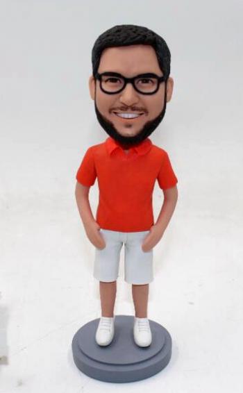 Custom bobblehead-Man in Casual