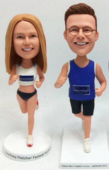 Custom runner bobblehead fastest human