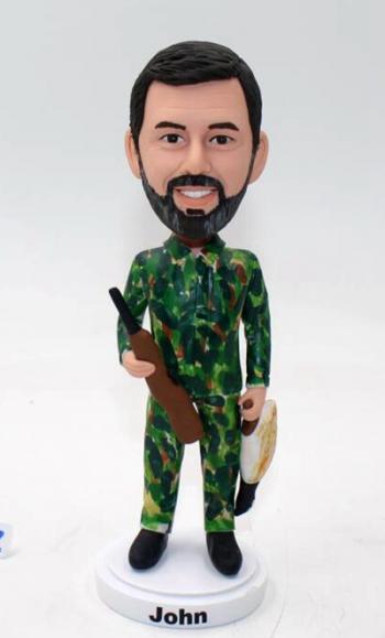 Custom Bobblehead - Camouflaged Hunter