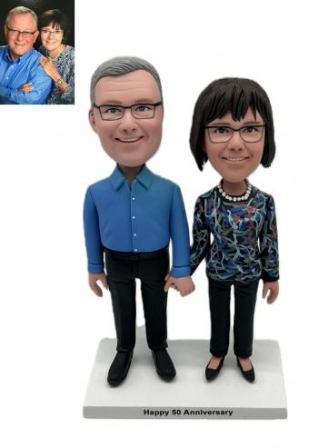 Custom 60th Anniversary Bobblehead Gifts for Parents