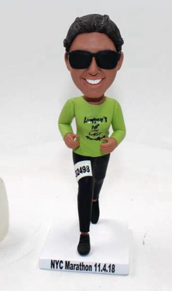 Custom Marathon runner bobblehead