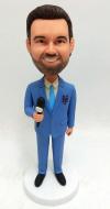 Custom bobblehead for host TV reporter