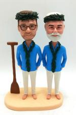 Custom gay wedding cake topper beach theme