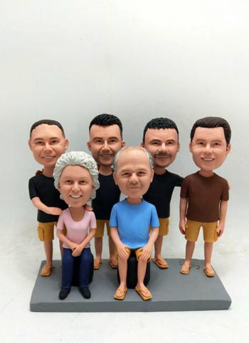 6 Custom bobbleheads for family gifts bulk order