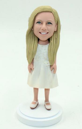 Custom flower girl bobblehead wedding party gift