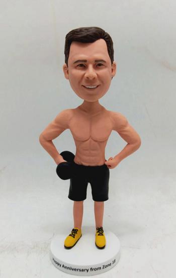 Custom Bobblehead with barbell