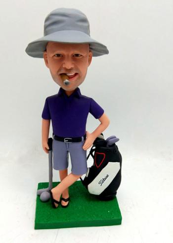 Custom golfer bobblehead Christmas gifts