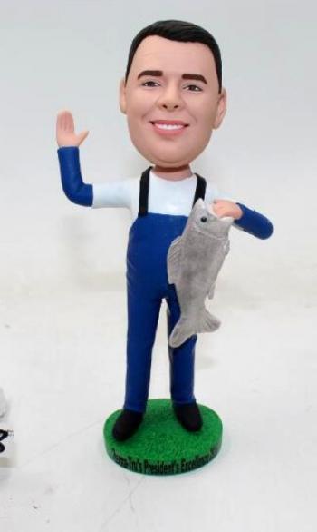 Custom fisherman bobbleheads