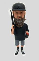 Custom bobblehead with shotgun and whiskey [AM3845]