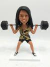 Custom weightlifting bobblehead female