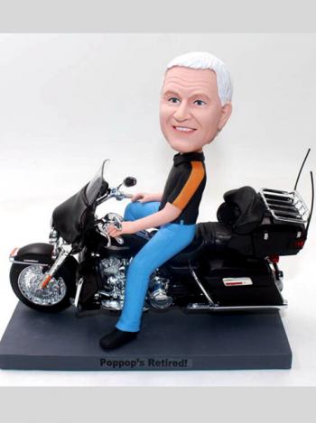 Custom harley motorcycle bobblehead Retired gift