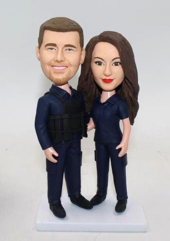 Custom cake topper police officer theme