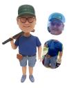 Custom bobblehead doll hunter with rifle