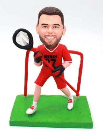 Lacrosse Player Bobblehead Hockey Player