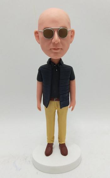 Personalized bobblehead doll-Man with sunglasses